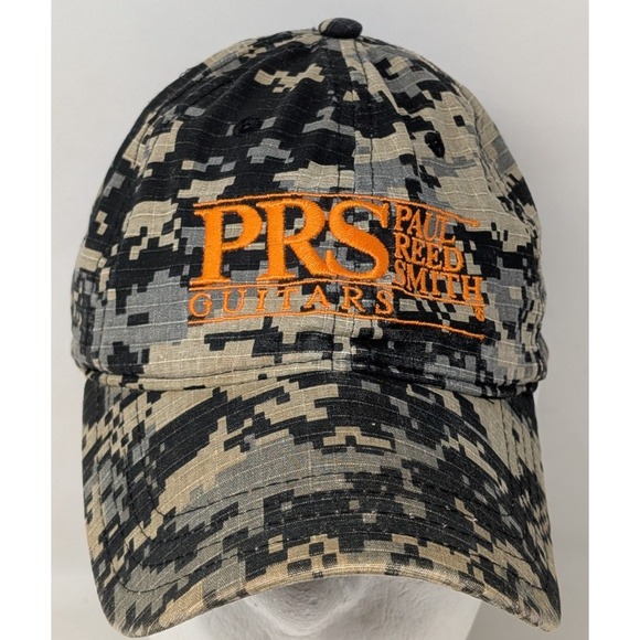 PRS Paul Reed Smith Guitars Camo Block Logo Baseball‎ Hat Cap Camouflage VTG - Picture 1 of 6